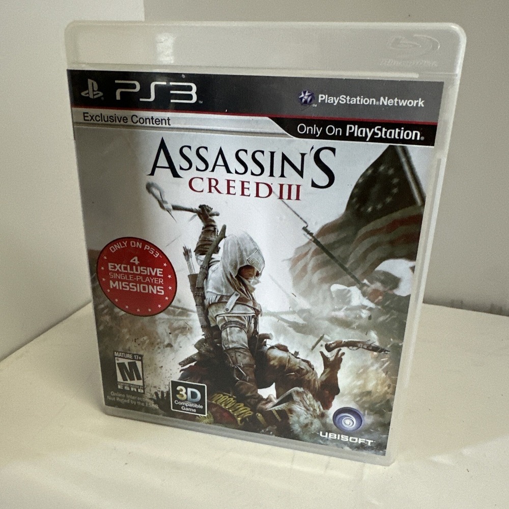 Assassins Creed III 3 Sony PlayStation 3 PS3 Game Exclusive Content Ubisoft